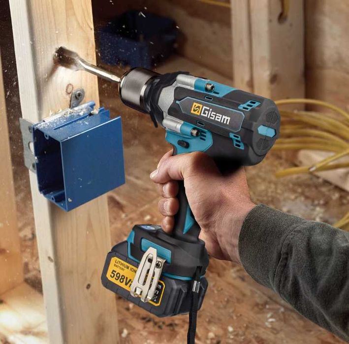 Nowy Bezszczotkowy KLUCZ UDAROWY 1800Nm 1/2" Klucz Wiertarka + Baterie