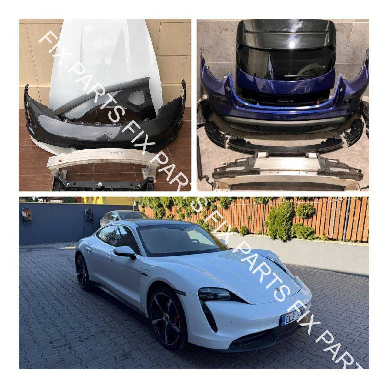 Капот Porsche Taycan 4, 4S, GTS оригинал + бампер, фары, крылья, двери