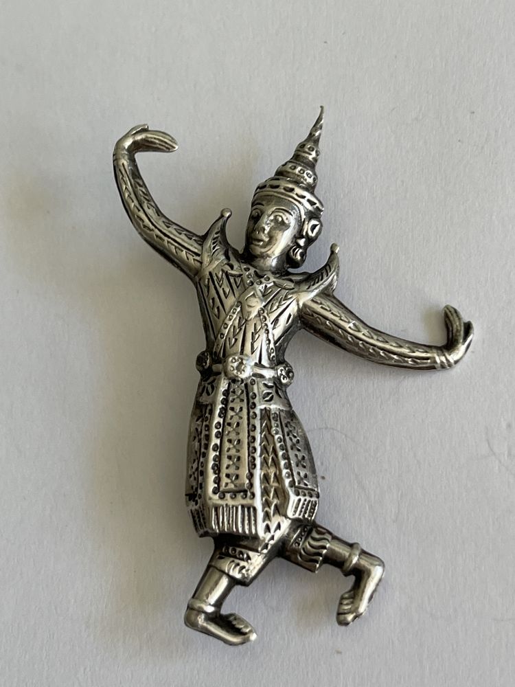 Broszka srebrna Hindus