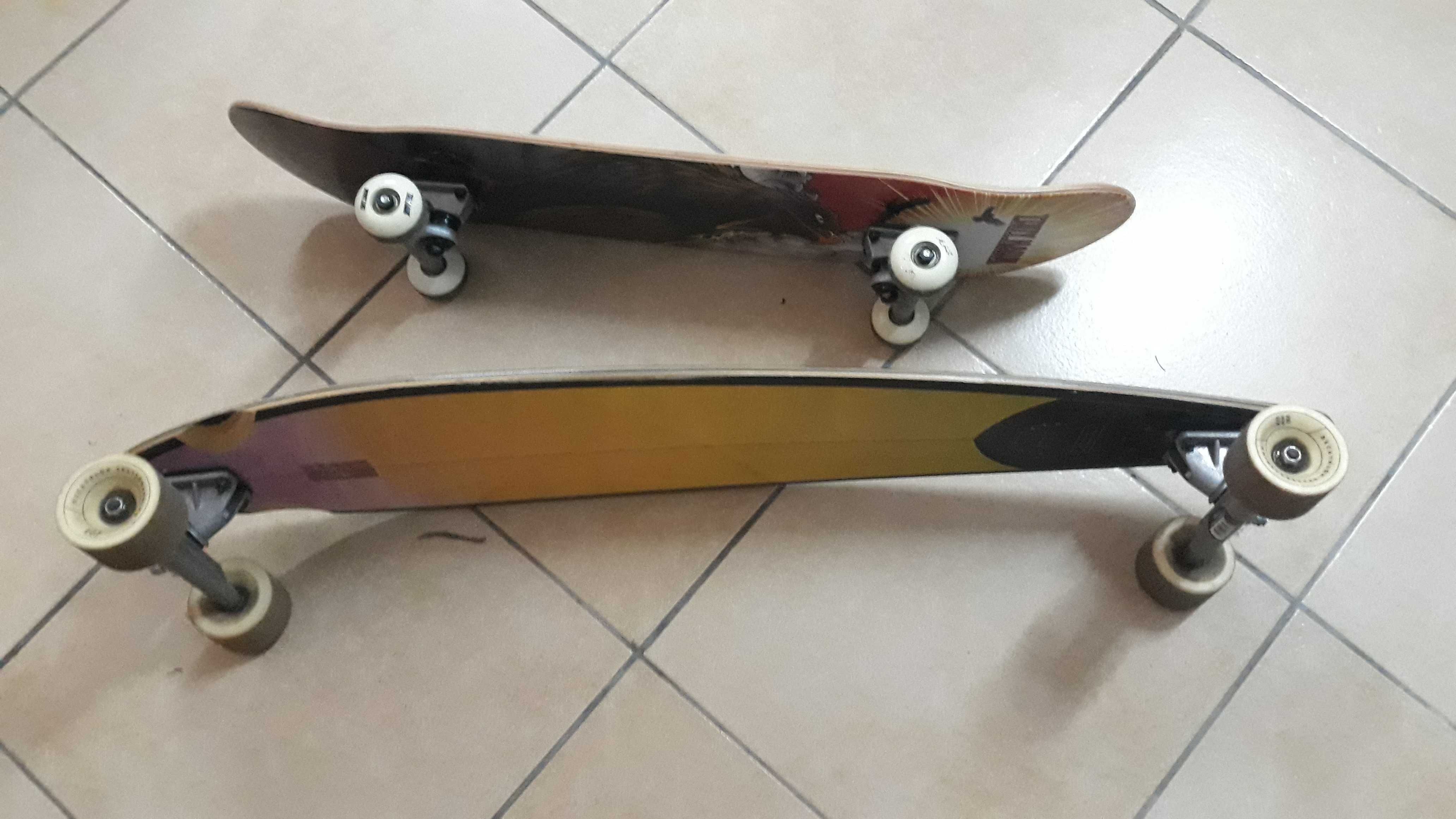 Skate longboard como novos