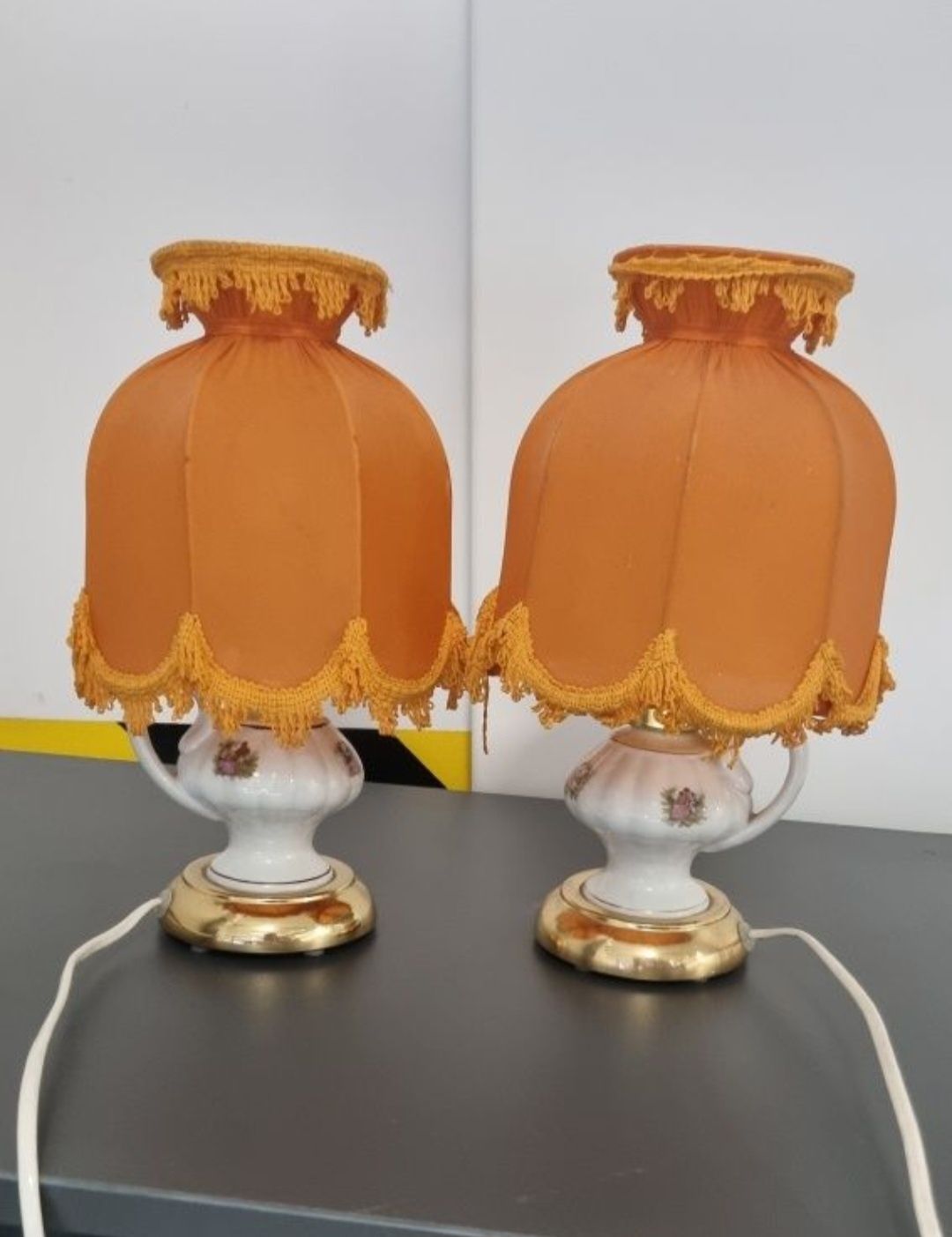 Lampki nocne komplet PRL klisze vintage