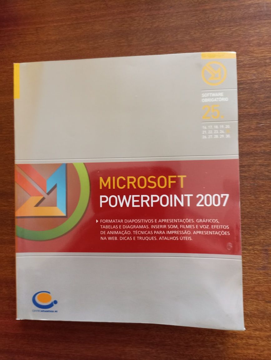 Lote 3 livros Microsoft PowerPoint 2007, Access 2007 e Word 2007