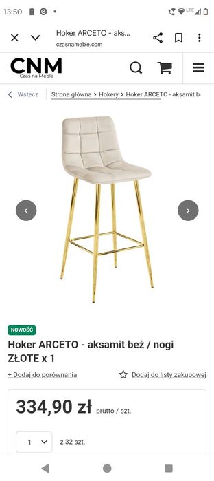 Hokery/ krzesła barowe / do wyspy