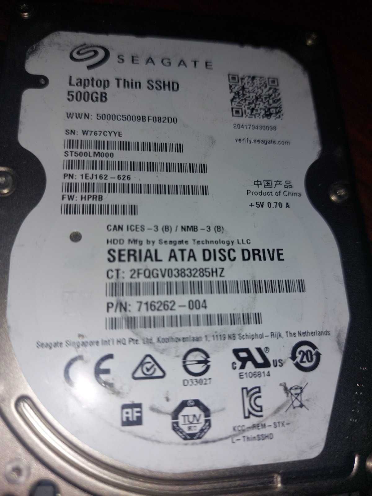 Жосткий диск для ноутбука 1 TB, 500 GB