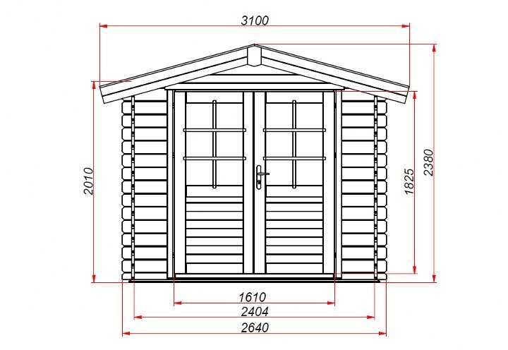 OD ręki Domek ogrodowy narzędziowy ŚWIERK 2x2,5 2x2,6 podłoga 28mm