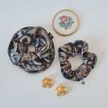 2x scrunchie gumka frotka 100% jedwab vintage