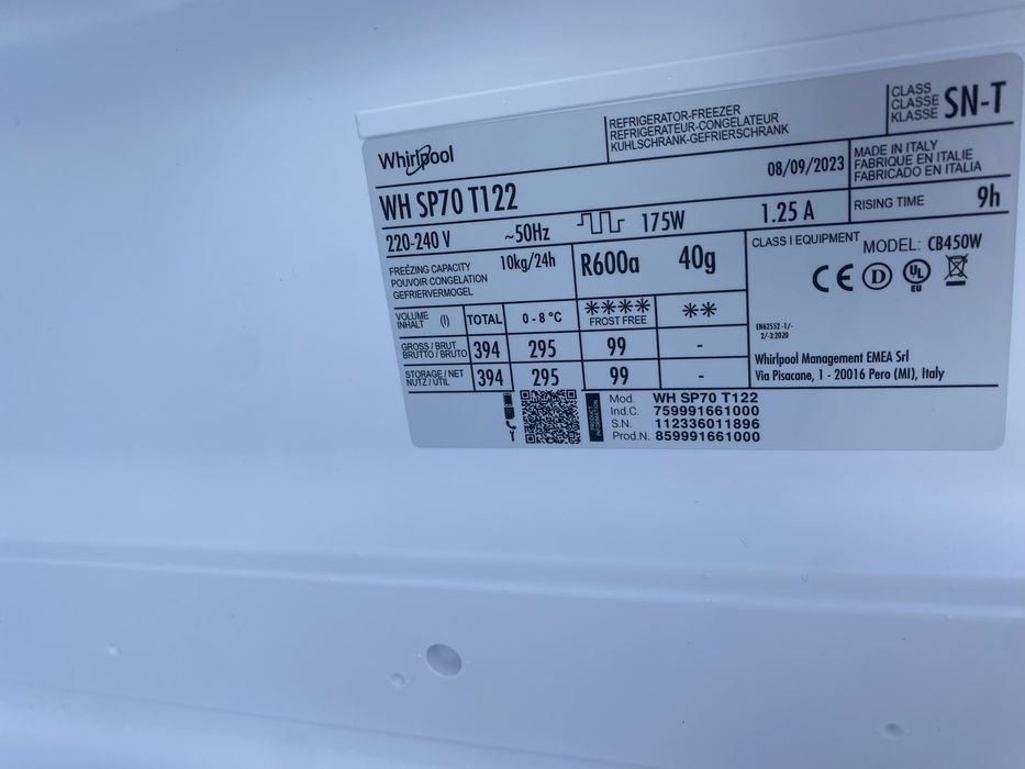 Холодильник з морозильною камерою Whirlpool WH SP70 T122