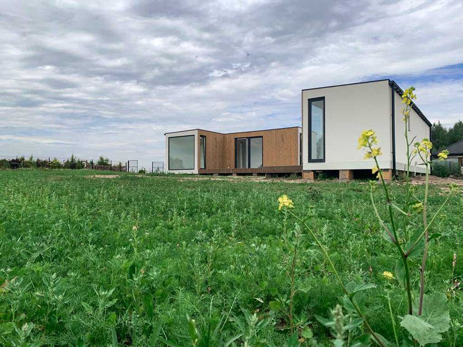 Domek bez pozwolenia do 35m2 modułowy letniskowy w kształcie litery L