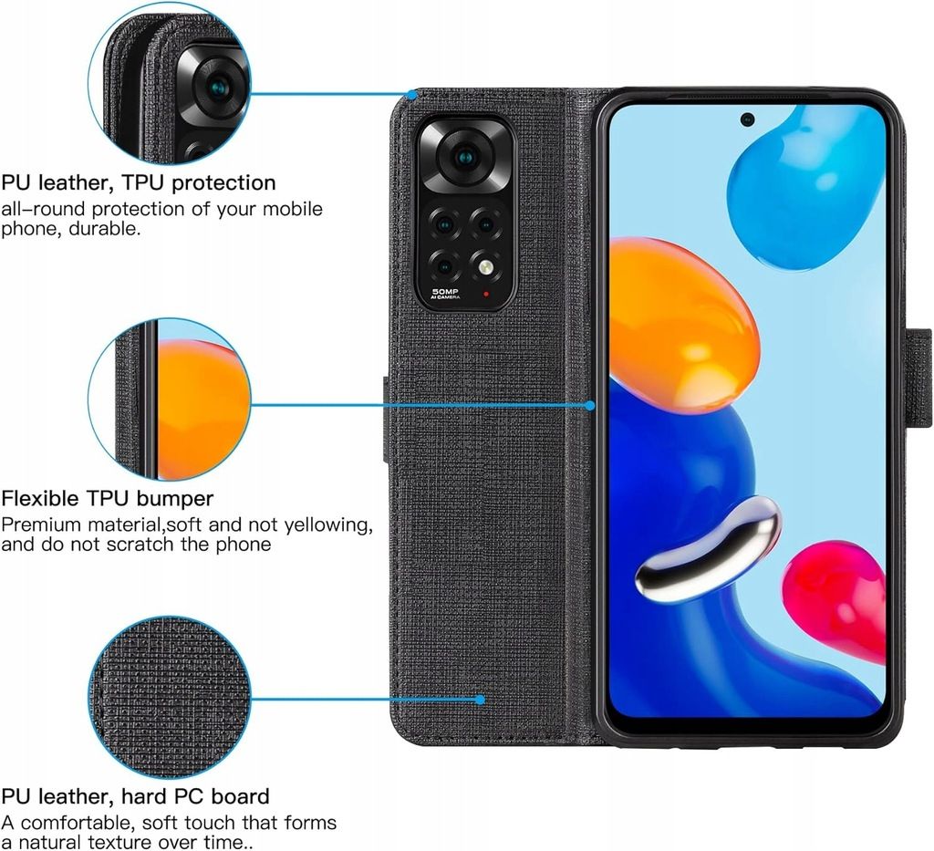 Etui z klapką Caseme do Xiaomi redmi note 12 Pro 5G / poco x5 pro 5G