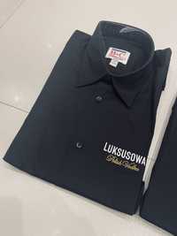 Nowa koszula czarna męska r. M Luksusowa fajna