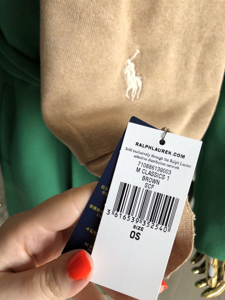 Oryginalny komplet POLO ralph lauren czapka i szalik  nowy z metką