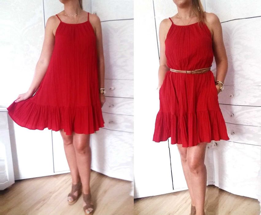 Bawełniana polska sukienka oversize r.S/M 36/38