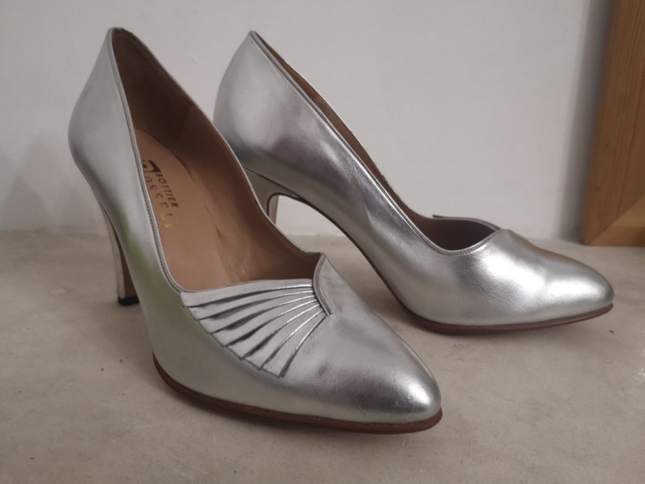 Sapatos senhora prateados 36