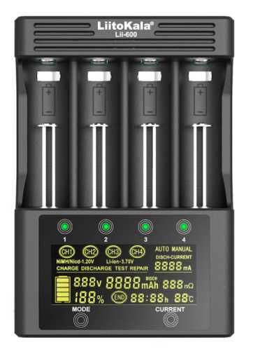 Ładowarka akumulatorów LiitoKala Lii-600 Li-Ion (4 SLOTY)