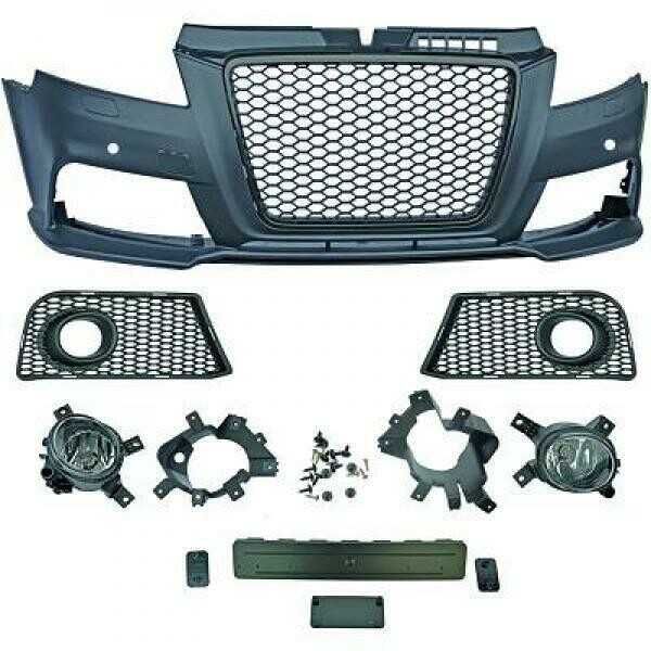 Para-choque frontal RS3 AUDI A3 8P de 2008 a 2012 + grelha+ faróis