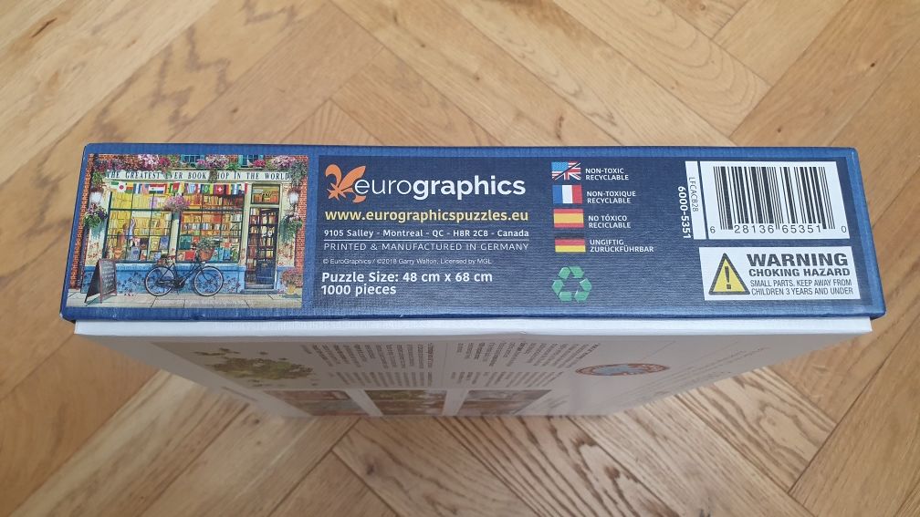 Puzzle 1000 Eurographics "The Greatest Bookstore in the World"
