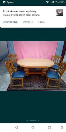 Stół plus krzesła sprzedam
