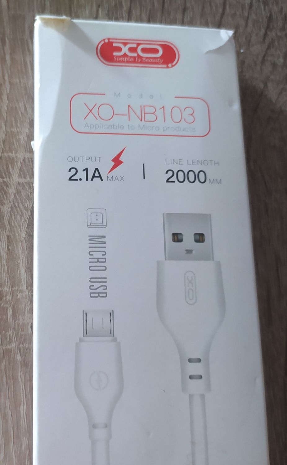 Kabel usb/micro usb 2.1A XO-NB103