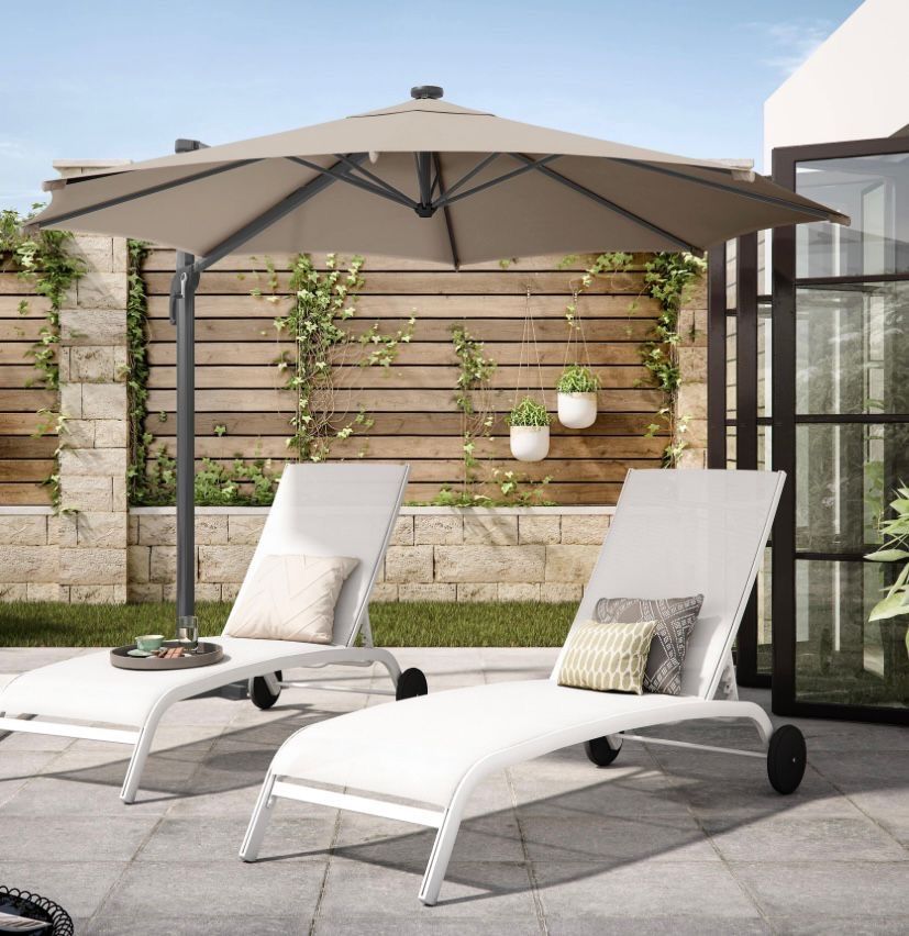 Chapéu de sol p/ jardim 2.90x2.90m novo negociável