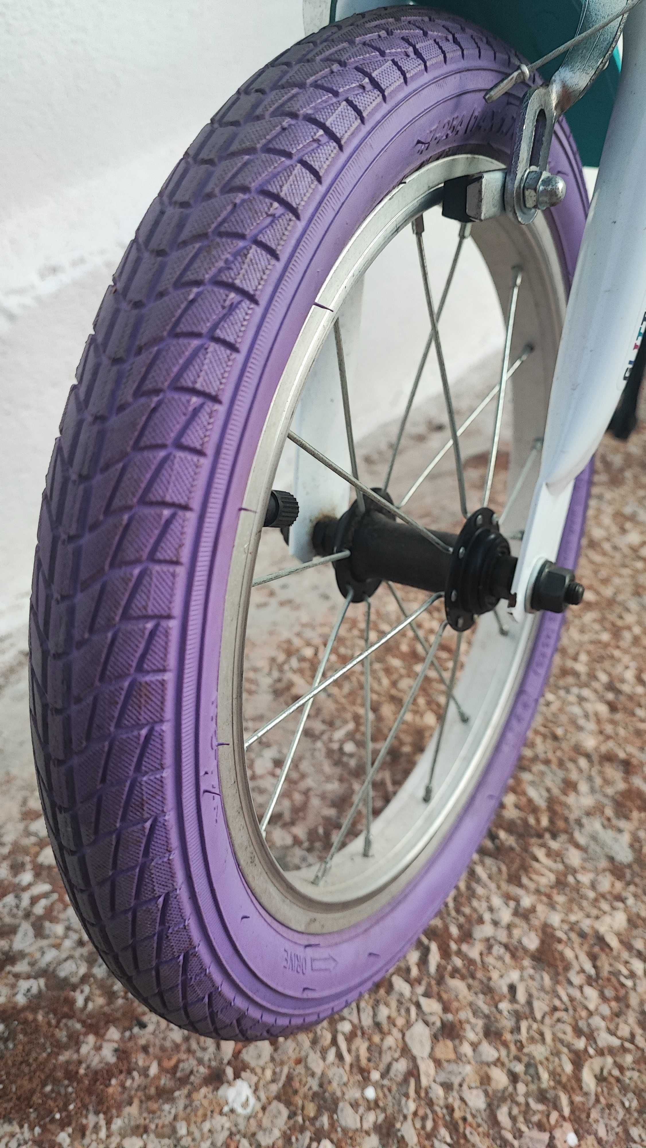 Bicicleta menina 4-7 anos roda 14 polegadas