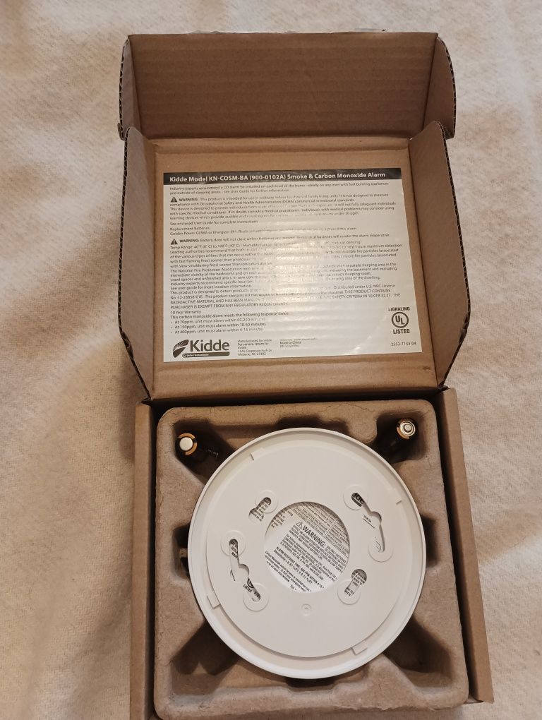 Kidde detector de fumo e dióxido de carbono