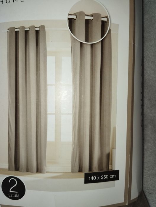 Nowe welurowe welwetowe zasłony na przelotkach kółkach