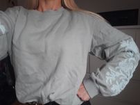 Bluza haftowane rękawy w kwiaty H&M S haftowana