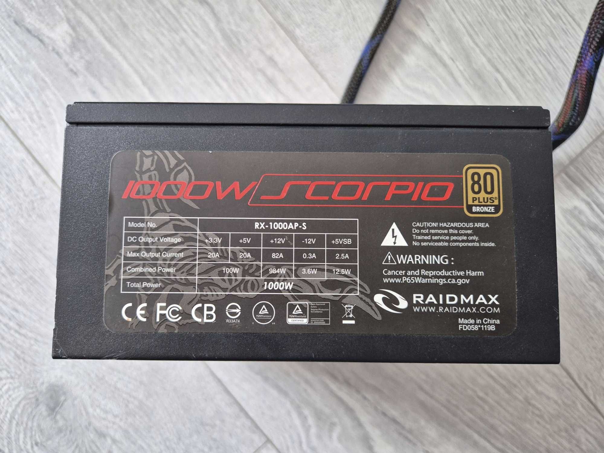 блок живлення 1000W Raidmax SCORPIO (Bronze). Trade-in