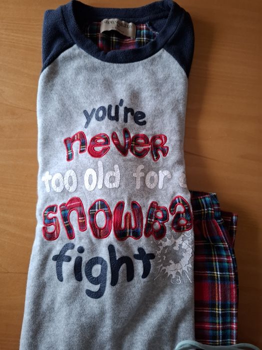 Pijama polar + flanela 14-16