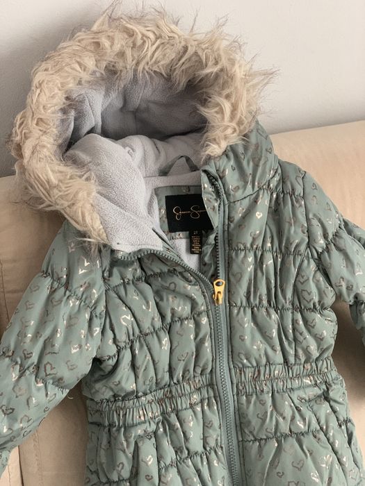 Kurtka ocieplana zimowa dla dziewczynki rozm. 92