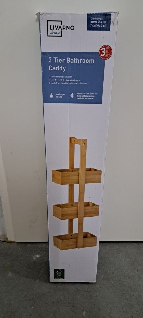 Stojak łazienkowy bambusowy