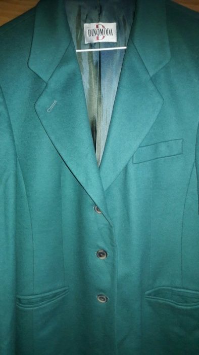 Пиджак кашемировый бирюзовый и коричневый Германия р. 48-52