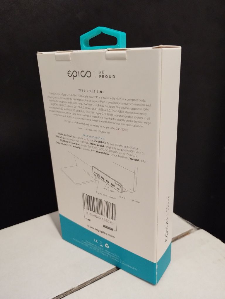Epico Type-C Hub 7 in 1 - Przejściówka USB-C do iMac