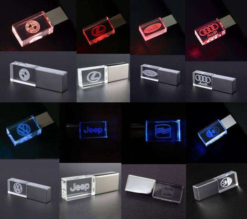 USB Флешка з підсвіткою логотипу вашого автомобіля