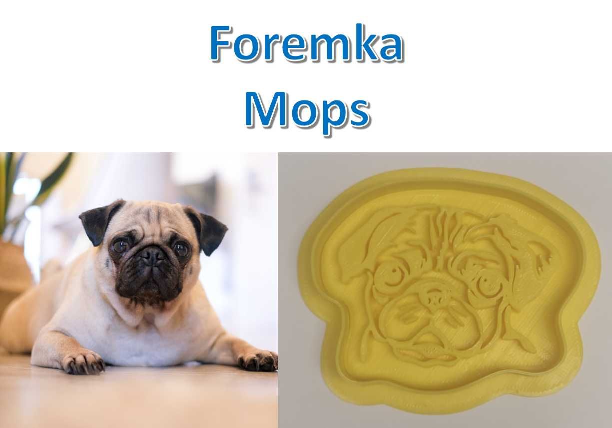 Foremka 3D w kształcie Mops (Pug Dog)