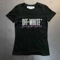 РАСПРОДАЖА -40%| Женская футболка Off-White|XS-M|черный|качество-LUX