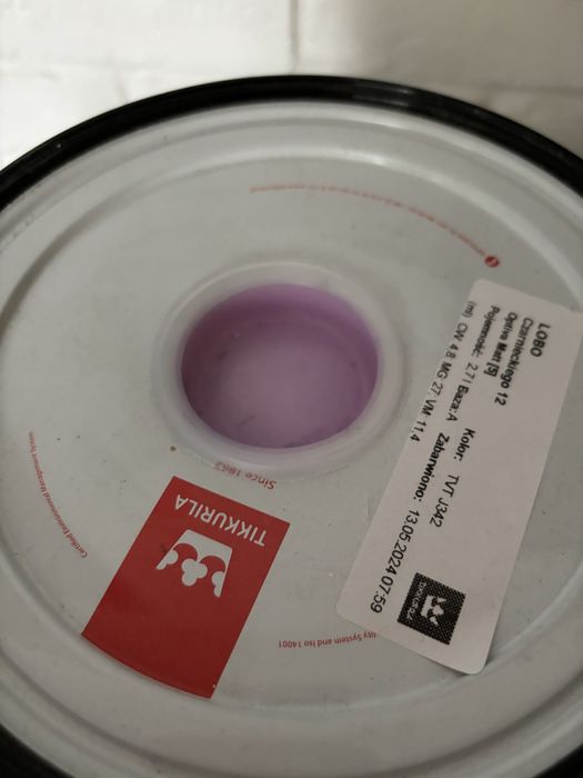 Farba z mieszalnika Tikkurila Optiva 5 J342 fiolet 2,7l