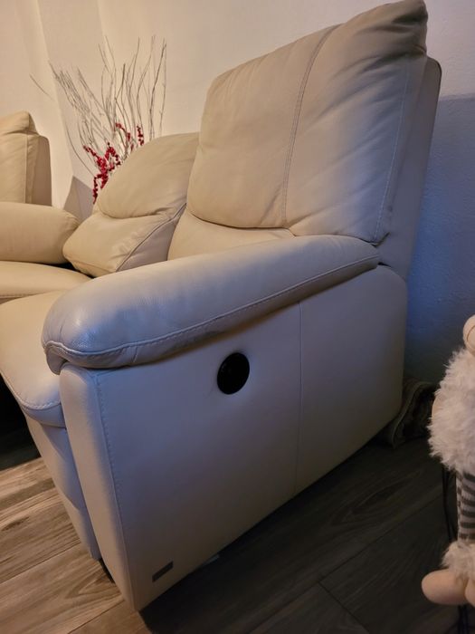 Komplet wypoczynkowy z funkcją relaksu - skóra