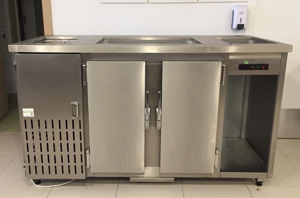 2 Bancadas Inox refrigeradas com banho maria, como NOVAS