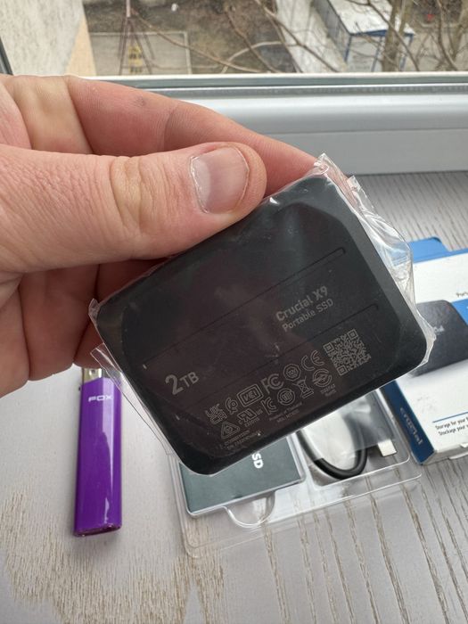 Crucial X9 2Tb Portable ssd 1000mb/s портатиний жорсткий диск карман
