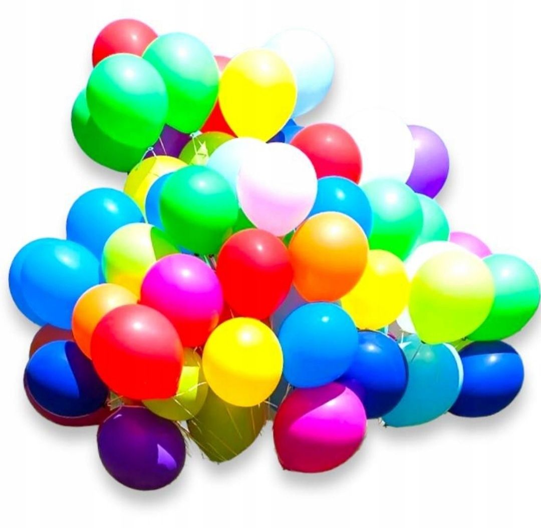 DUŻE balony kolorowe mix zestaw 100szt urodziny,rocznica, dekoracja