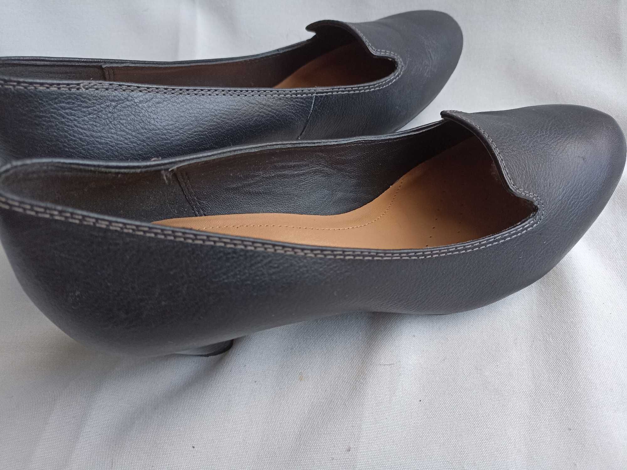 Clarks Artisan czółenka czarne 38 skóra idealne!