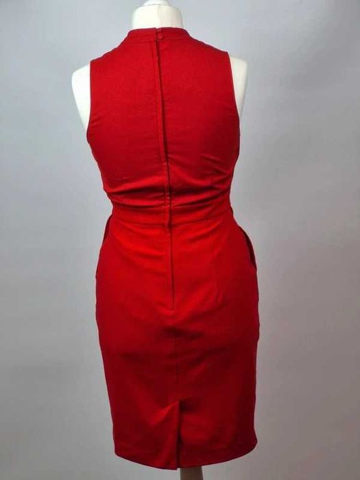 Sukienka H&M 38 M czerwona mini elegancka świąteczna