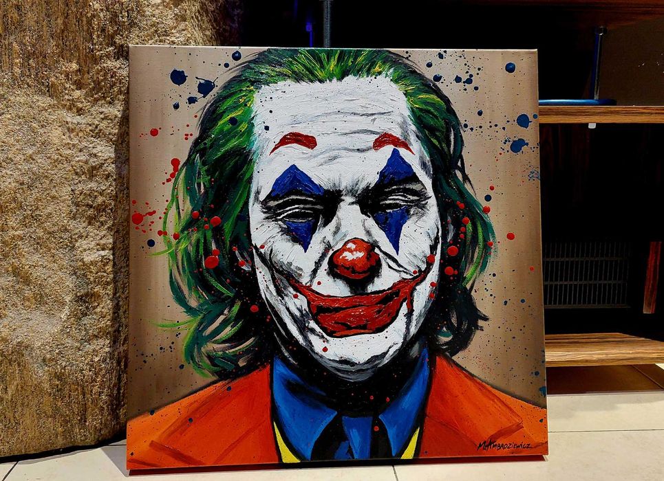 Obraz olejny JOKER abstrakcja nowoczesny portret