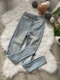 Skinny jeansy H&M rurki S wysoki stan