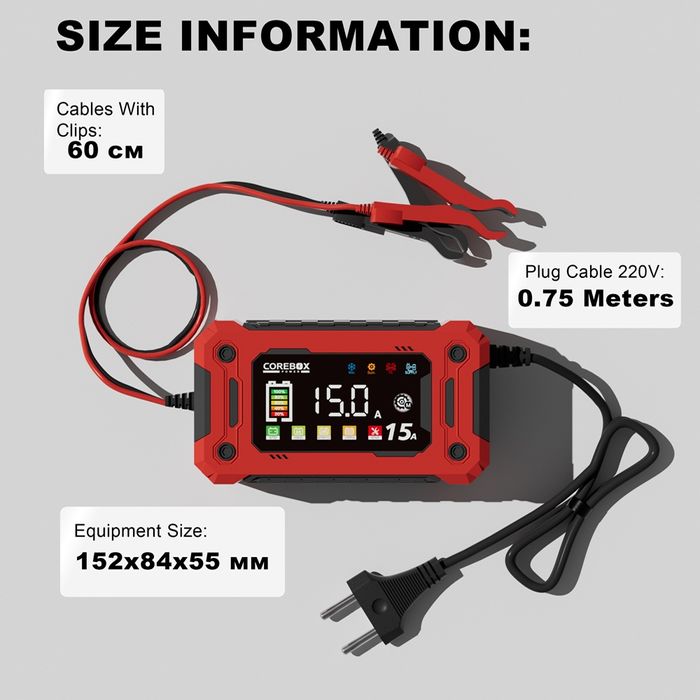 В наявності! Зарядні пристрої 10A, 15А, 20A 12V для LiFePO4, AGM, GEL