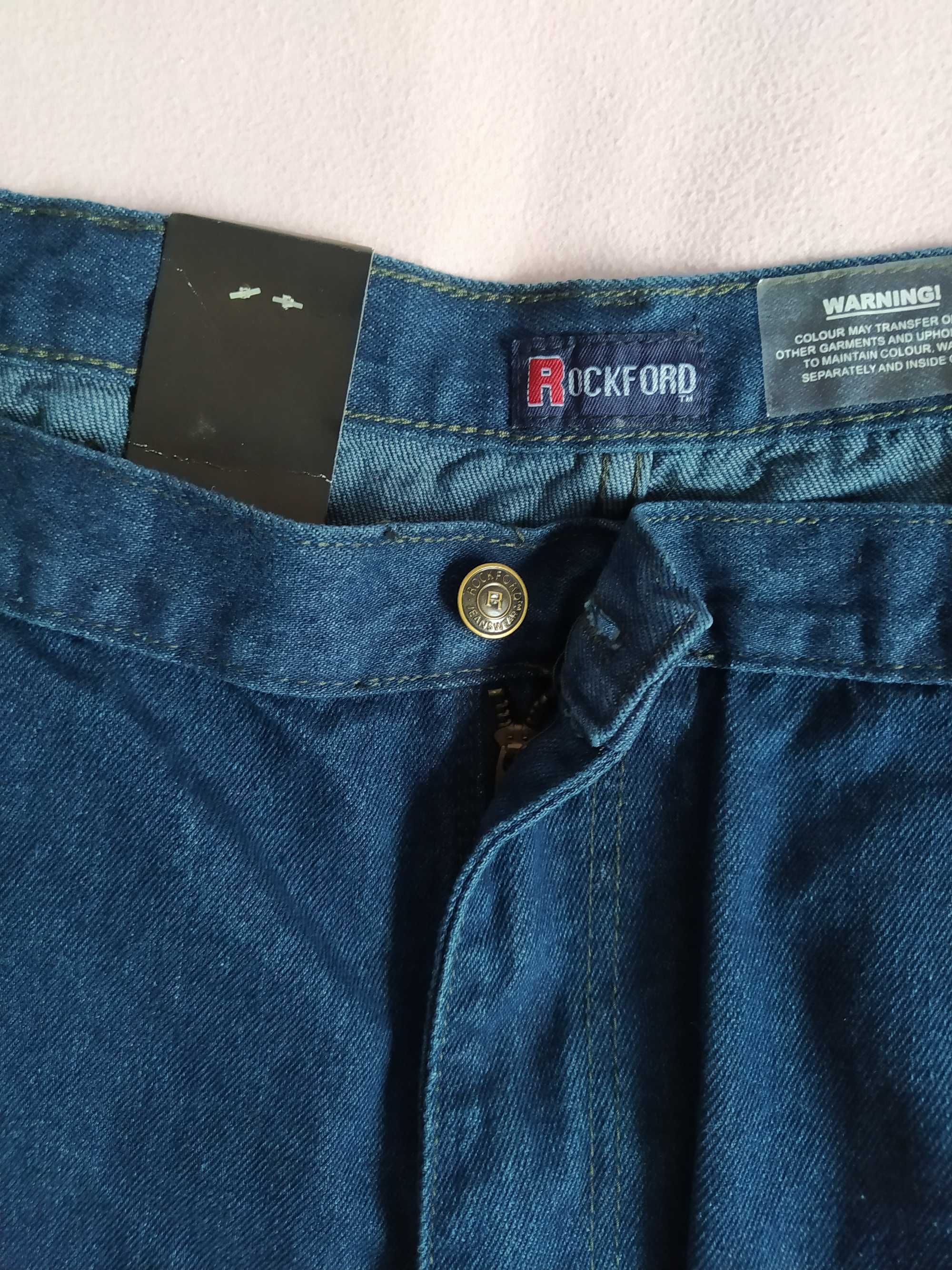 Jeansy Rockford comfort fit spodnie jeansowe męskie duże W54 L30