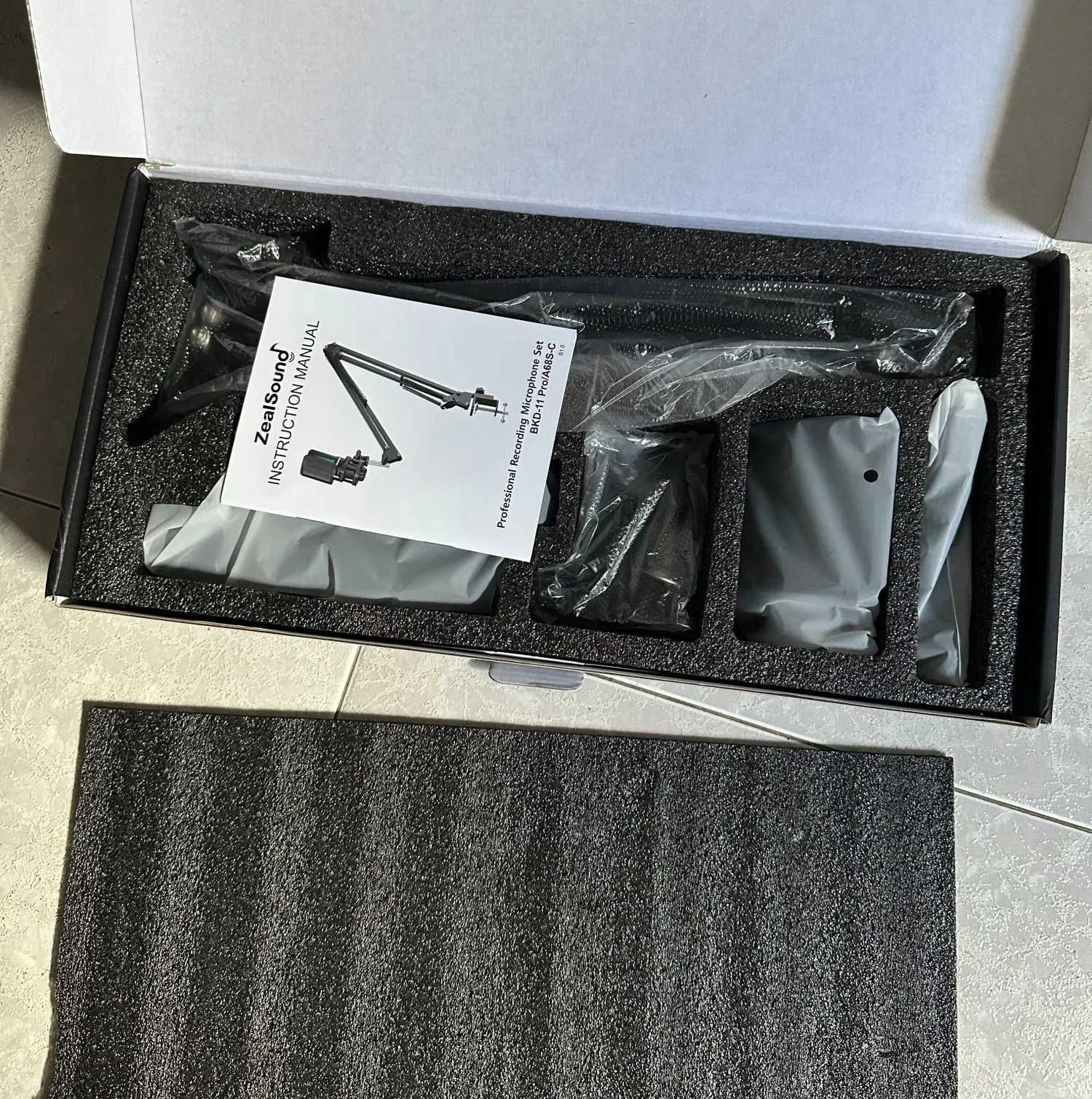 Микрофон студийного типа USB - микрофон ZealSound RGB подсветка