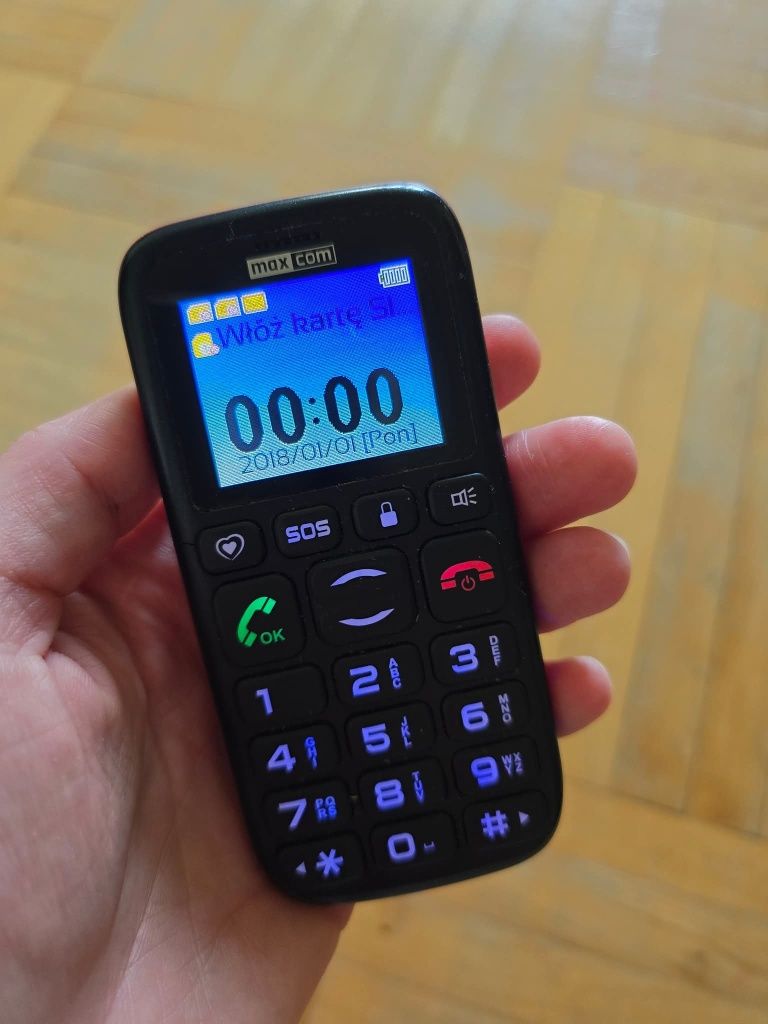 Dwa telefony Maxcom MM428BB dla seniora - czytaj opis!