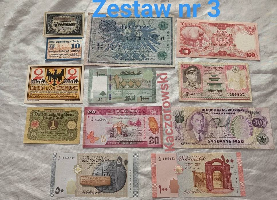 Banknoty zestaw nr 3